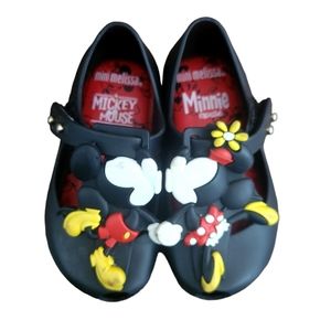 MINI MELISSA Kissing Minnie Mickey Mouse Shoes, Size 6 Toddler